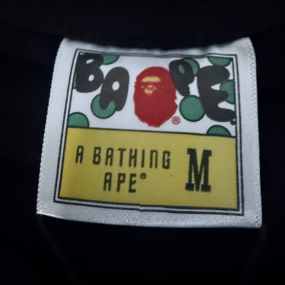 Bape A Bathing Ape Burberry Plaid Ape Head Black T Shirt Camo NWT Tee Men Size M - Picture 7 of 8